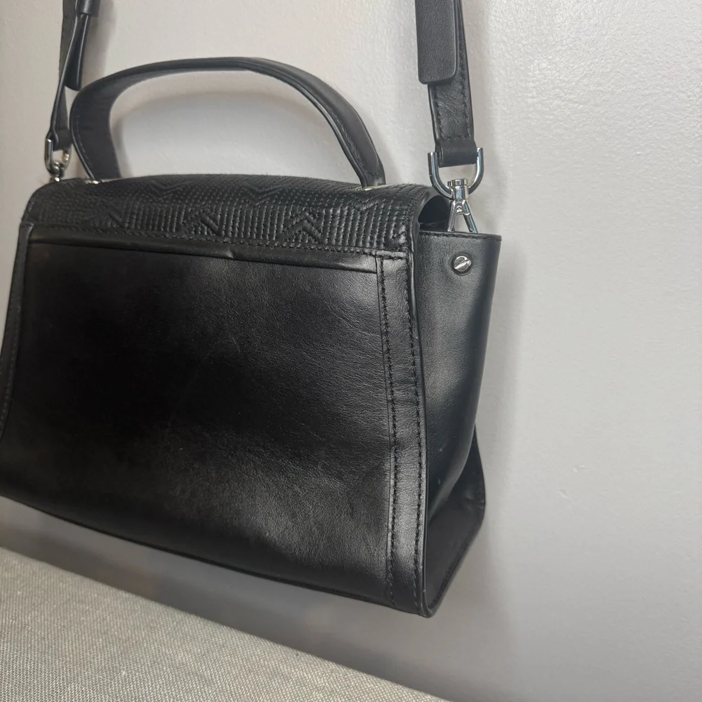 Michael Kors Whitney Medium Quilted Top Handle Satchel Black / Silver